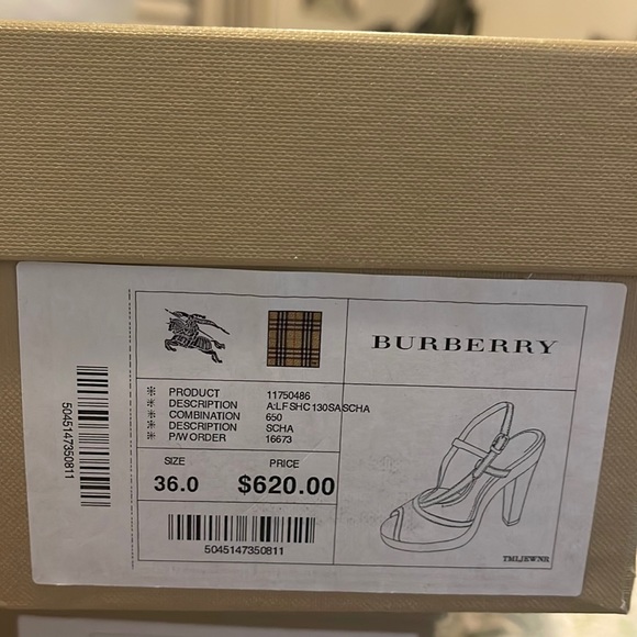 Burberry check sandals in metallic shimmer size 36 - Picture 4 of 4